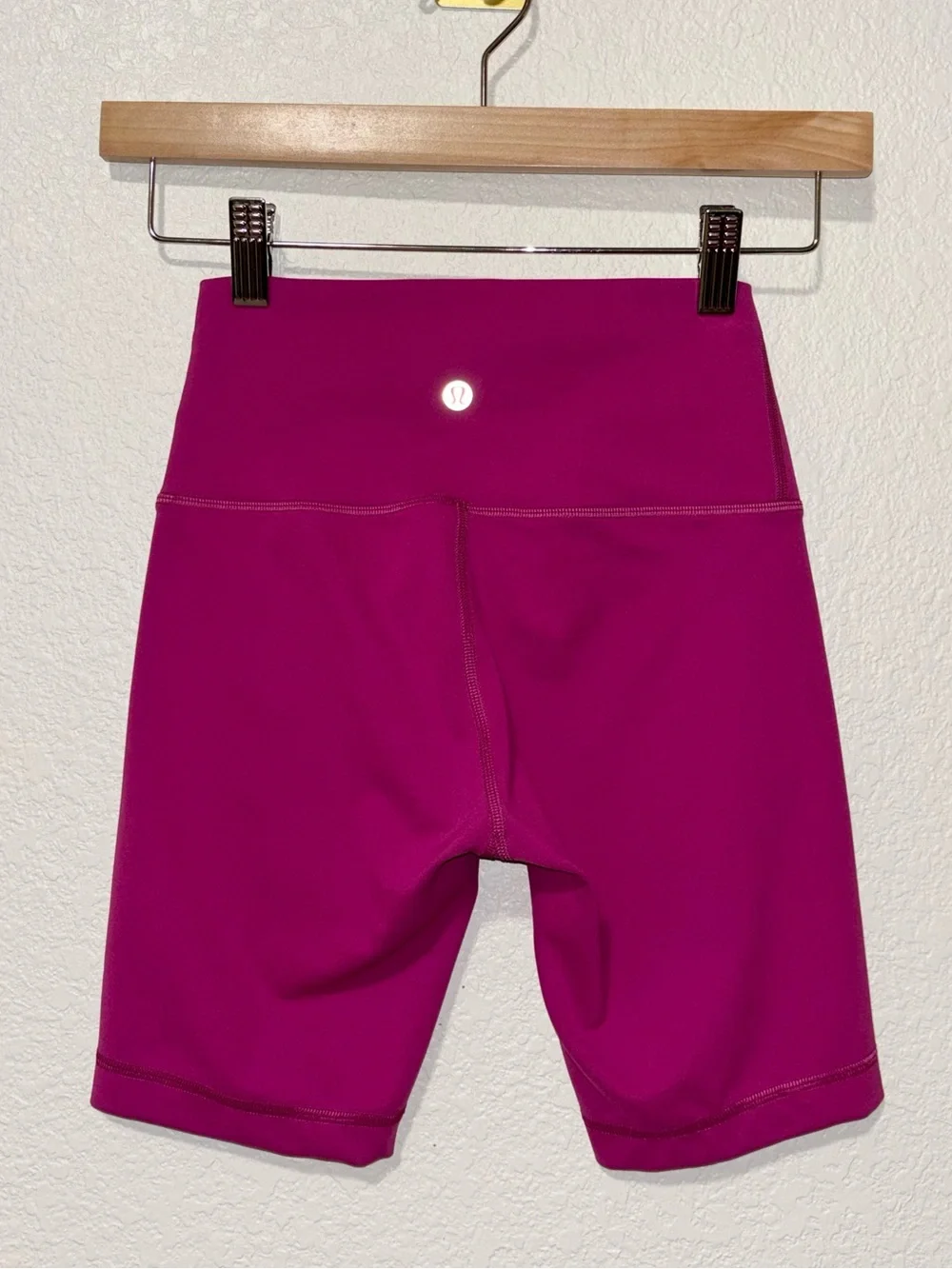 Lululemon Pink High Rise Pocket Biker Shorts Size 4